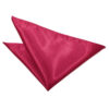 Crimson Red Plain Satin Pocket Square