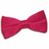 Crimson Red Plain Satin Pre-Tied Bow Tie