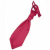 Crimson Red Plain Satin Pre-Tied Wedding Cravat for Boys