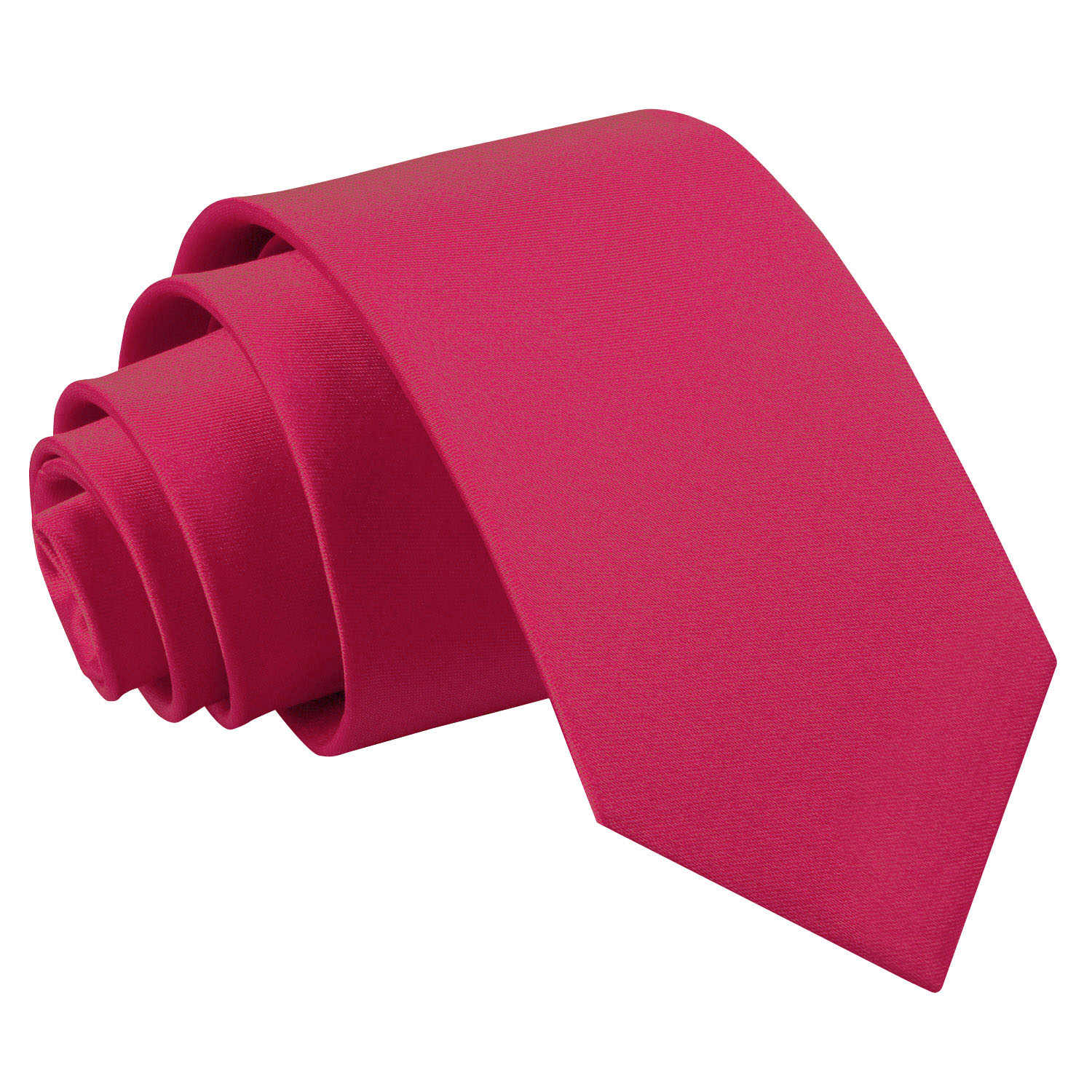 Crimson Red Plain Satin Regular Tie for Boys