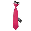 Crimson Red Plain Satin Elasticated Tie For Boys
