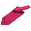 Crimson Red Plain Satin Self-Tie Wedding Cravat