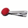 Crimson Red Plain Tie Clip