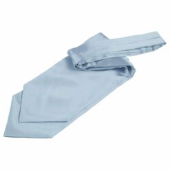 Dusty Blue Plain Satin Self-Tie Wedding Cravat Dusty Blue Plain Satin Self-Tie Wedding Cravat