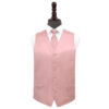 Dusty Pink Plain Satin Wedding Waistcoat and Tie Set