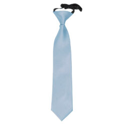 Dusty Blue Plain Satin Elasticated Tie For Boys
