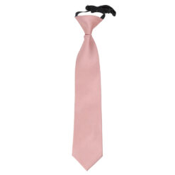 Dusty Pink Plain Satin Elasticated Tie For Boys Dusty Pink Plain Satin Elasticated Tie For Boys