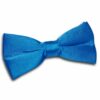 Electric Blue Plain Satin Pre-Tied Bow Tie