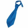 Electric Blue Plain Satin Pre-Tied Wedding Cravat for Boys