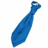 Electric Blue Plain Satin Pre-Tied Wedding Cravat