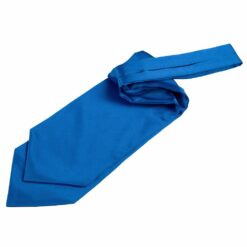 Electric Blue Plain Satin Self-Tie Wedding Cravat Electric Blue Plain Satin Self-Tie Wedding Cravat