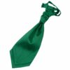 Emerald Green Plain Satin Pre-Tied Wedding Cravat for Boys