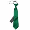 Emerald Green Plain Satin Elasticated Tie For Boys