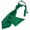 Emerald Green Plain Satin Wedding Cravat and Pocket Square Set
