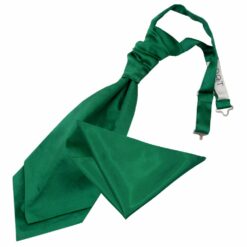 Emerald Green Plain Satin Wedding Cravat and Pocket Square Set Emerald Green Plain Satin Wedding Cravat and Pocket Square Set