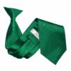 Emerald Green Plain Satin Clip On Tie