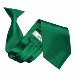 Emerald Green Plain Satin Clip On Tie Emerald Green Plain Satin Clip On Tie