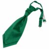Emerald Green Plain Satin Pre-Tied Wedding Cravat