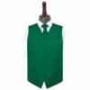 Emerald Green Plain Satin Wedding Waistcoat and Tie Set