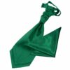 Emerald Green Plain Satin Wedding Cravat and Pocket Square Set for Boys
