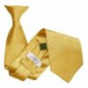 Gold Plain Satin Clip On Tie