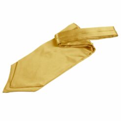 Gold Plain Satin Self-Tie Wedding Cravat Gold Plain Satin Self-Tie Wedding Cravat