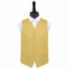 Gold Plain Satin Wedding Waistcoat