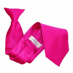Hot Pink Plain Satin Clip On Tie Hot Pink Plain Satin Clip On Tie