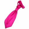 Hot Pink Plain Satin Pre-Tied Wedding Cravat for Boys
