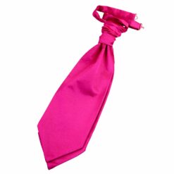 Hot Pink Plain Satin Pre-Tied Wedding Cravat Hot Pink Plain Satin Pre-Tied Wedding Cravat