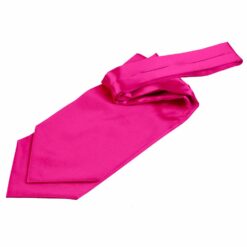 Hot Pink Plain Satin Self-Tie Wedding Cravat Hot Pink Plain Satin Self-Tie Wedding Cravat