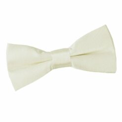 Ivory Plain Satin Pre-Tied Bow Tie for Boys Ivory Plain Satin Pre-Tied Bow Tie for Boys