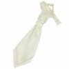 Ivory Plain Satin Pre-Tied Wedding Cravat for Boys