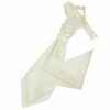 Ivory Plain Satin Wedding Cravat and Pocket Square Set for Boys