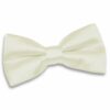 Ivory Plain Satin Pre-Tied Bow Tie