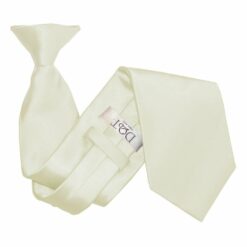 Ivory Plain Satin Clip On Tie Ivory Plain Satin Clip On Tie