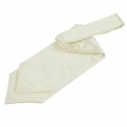 Ivory Plain Satin Self-Tie Wedding Cravat Ivory Plain Satin Self-Tie Wedding Cravat