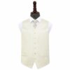 Ivory Plain Satin Wedding Waistcoat and Tie Set