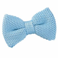 Baby Blue Knitted Pre-Tied Bow Tie for Boys Baby Blue Knitted Pre-Tied Bow Tie for Boys