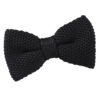 Black Knitted Pre-Tied Bow Tie for Boys