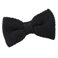 Black Knitted Pre-Tied Bow Tie for Boys Black Knitted Pre-Tied Bow Tie for Boys