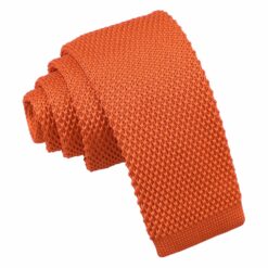 Burnt Orange Knitted Tie for Boys Burnt Orange Knitted Tie for Boys