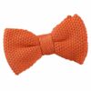 Burnt Orange Knitted Pre-Tied Bow Tie for Boys