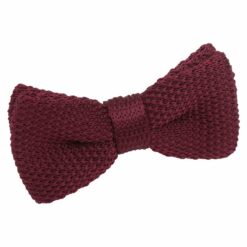 Cabernet Red Knitted Pre-Tied Bow Tie for Boys Cabernet Red Knitted Pre-Tied Bow Tie for Boys