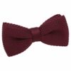 Cabernet Red Knit Knitted Pre-Tied Bow Tie