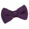 Cadbury Purple Knitted Pre-Tied Bow Tie for Boys