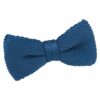 Cerulean Blue Knitted Pre-Tied Bow Tie for Boys