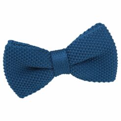 Cerulean Blue Knit Knitted Pre-Tied Bow Tie Cerulean Blue Knit Knitted Pre-Tied Bow Tie