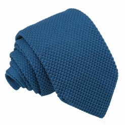 Cerulean Blue Knitted Slim Tie Cerulean Blue Knitted Slim Tie