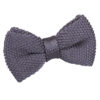 Charcoal Knitted Pre-Tied Bow Tie for Boys
